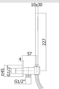 Шланговое подключение с лейкой Paffoni Premium ZDUP095BO