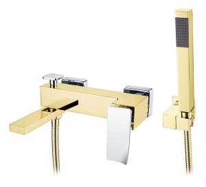 Смеситель для ванны Boheme Q 143-GCR.2 Gold Chrome