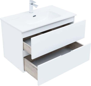 Комплект мебели Aquanet Алвита new 80 2 ящика белый матовый