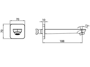 Излив Iddis Slide SLIBL00i63
