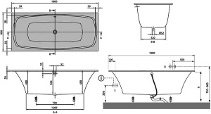 Квариловая ванна Villeroy & Boch My Art 180, 180х80, белый