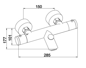Смеситель для ванны Kaiser Thermo 18355 термостатический