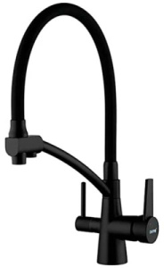 Смеситель для кухонной мойки Gappo G4398-19 / G4398-16 под фильтр, черный матовый