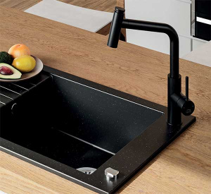 Смеситель для кухонной мойки Laveo Toro BAX_769D с выдвижным изливом