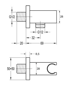 Шланговое подключение Omnires 8876CR