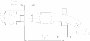 Смеситель для ванны Armatura Diament 4104-010-00