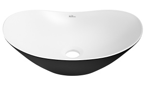 Умывальник Wellsee Carefree Dove 332904000 / 332905000 / 332906000, 43х28, белый, черный