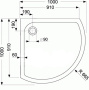 Душевой поддон Roth (Roltechnik) Round-M 100