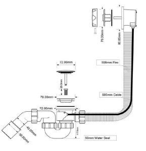 Сифон для ванны McAlpine HC31M-WH