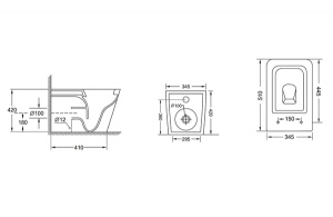 Приставной унитаз Abber Rechteck AC1211