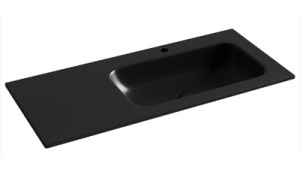 Умывальник CeramicaNova Grace CN7014MB / CN7015MB, 101x46 R, черный матовый