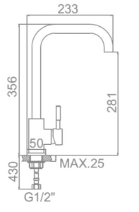 Смеситель для кухонной мойки Ledeme L74998A-4
