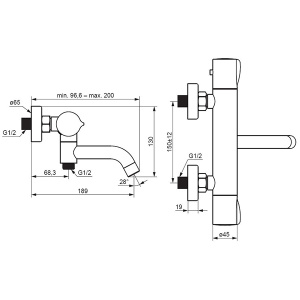 Смеситель для ванны Damixa Scandinavian Pure 363000300 с термостатом