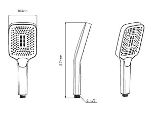 Душевая лейка со шлангом Vincea Inspire VSHN-41HBG