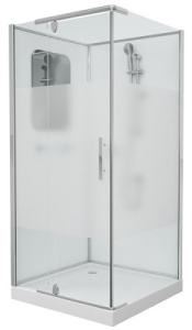 Душевая кабина Grossman GR170QL / GR171QR, 100х100, прозрачный с матовой вставкой