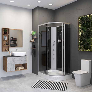 Душевая кабина Niagara Classic NG-3512-14BKG, 120х80, тонированный