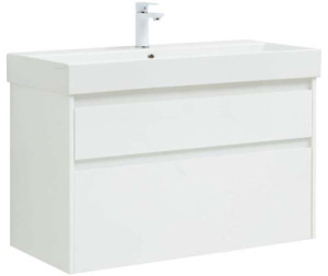 Тумба под умывальник Aquanet Nova Lite 60 / 75 / 85 / 100 2 ящика белый глянец, 100, белый глянец