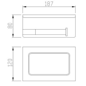 Держатель для туалетной бумаги Vieir V5510-R, розовое золото