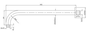Кронштейн для верхнего душа Omnires RA13CR