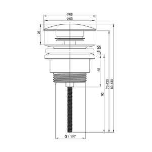 Донный клапан Wellsee Drainage System 182140000