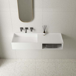 Умывальник Vincea Solid Surface VWB-6S180MW / VWB-6S112MW, 80х40