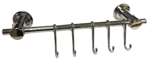 Планка с крючками Gerhans K24405 / K24505 / K24605, 47 см 4 крючка, хром
