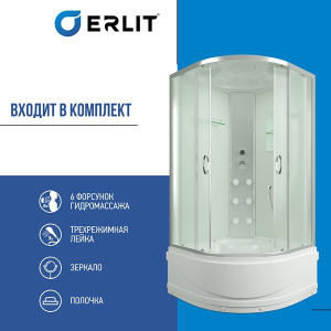 Душевая кабина Erlit ER3509TPF-C3-RUS, 90х90, матовый