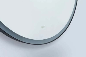 Зеркало Aquanet Тренд D 60 / 70 / 80 / 90 Led черный, 61х61/черный