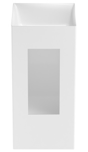 Умывальник Wellsee Pure BY Wellsee 230711000 / 230712000, 40х40, белый глянцевый