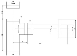 Сифон для умывальника Timo 958/00L