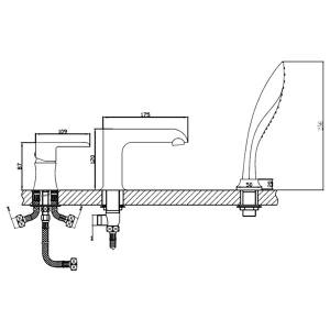 Смеситель на борт ванны Haiba HB80805-7