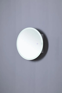Шкаф-зеркало Aquanet Оптима 70 / 80 Led круглый, 70х70, белый