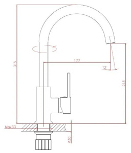 Смеситель для кухонной мойки AV Engineering AVHOP4-B996-649
