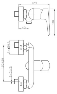 Смеситель для душа WeltWasser WW MX BONN 304