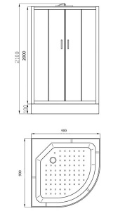 Душевая кабина Parly EF931 / EF1031, 100х100, матовый