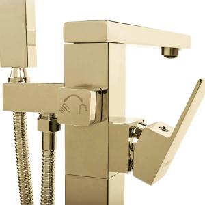 Смеситель для ванны Rea Tery gold REA-B5306 / gold matt REA-B5307 напольный, золото