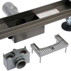 Душевой трап Tim BAD474002GY / BAD475002GY / BAD476002GY / BAD477002GY / BAD478002GY, 40 см