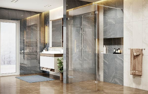 Душевое ограждение Ambassador Walk-in 15031105 / 15031106 / 15031107 / 15031108, 90х200, прозрачный