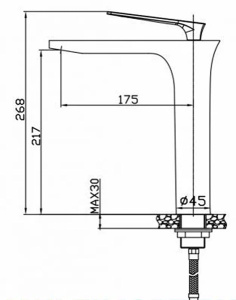Смеситель для кухонной мойки AV Engineering AVJWL4-A224-280