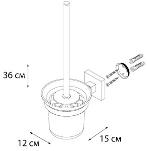 Ершик для унитаза Fixsen Metra FX-11113