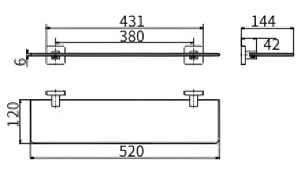 Полка CeramaLux Quadro 61911