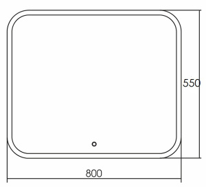 Зеркало Grossman Comfort 80, 80х55