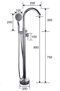 Смеситель для ванны Gappo G3098