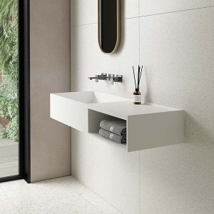 Умывальник Vincea Solid Surface VWB-6S180MW / VWB-6S112MW, 80х40
