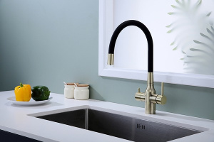 Смеситель для кухонной мойки Paulmark Salix Sa213419-BR с подключением к фильтру воды