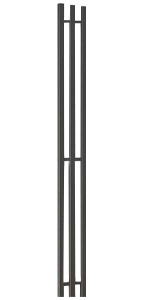 Полотенцесушитель Stinox Design Capri нижнее подключение черный матовый, 17х120 3 секции 1, 2 дюйма
