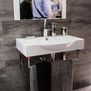 Умывальник Sanita Infinity 65 / 76 на кронштейнах, 65х44, белый