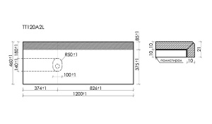 Столешница Sancos Kreman TT120A2R / TT120A2L