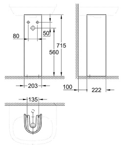 Пьедестал Grohe Euro Ceramic 39202000