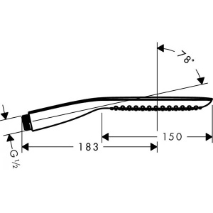 Душевая лейка Hansgrohe PuraVida 120 Baton 1jet, хром